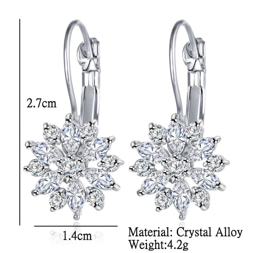 A New Alloy Flower Earrings